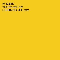 #F5CB1D - Lightning Yellow Color Image
